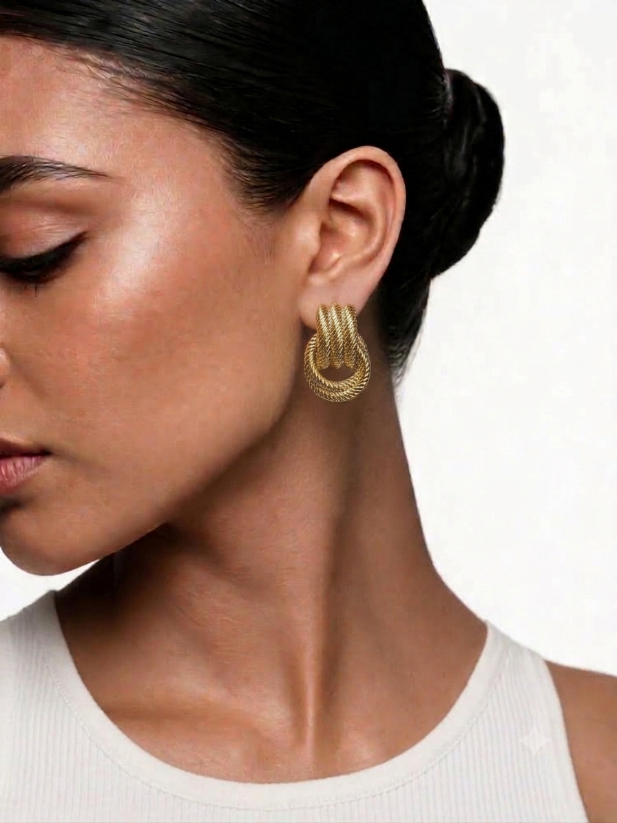 Twisted Rope Stud Earrings