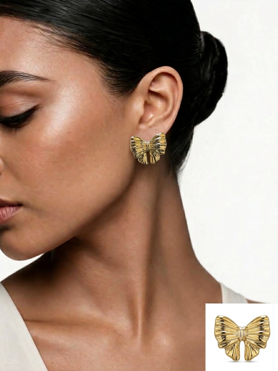 Butterfly Bow Stud Earrings