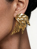 Large Wing Stud Earrings
