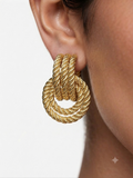 Twisted Rope Stud Earrings