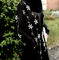 Yasmin Abaya | Full Body Silver Floral Hand-Embroidered Black Abaya | Baytul Haya