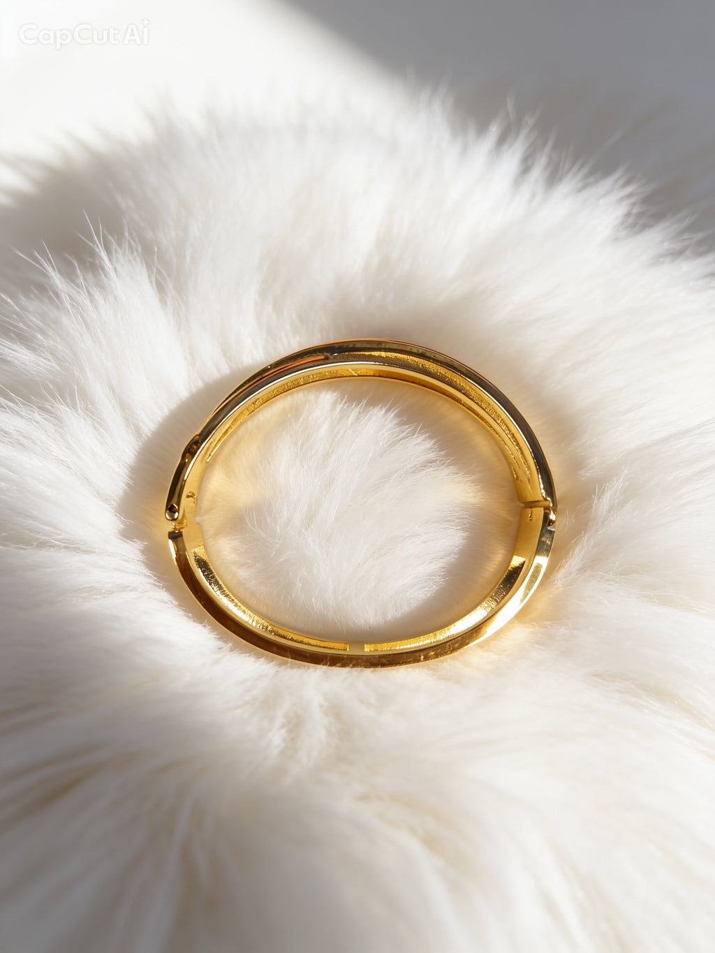 Gold Layered Crossover Bangle With Stones