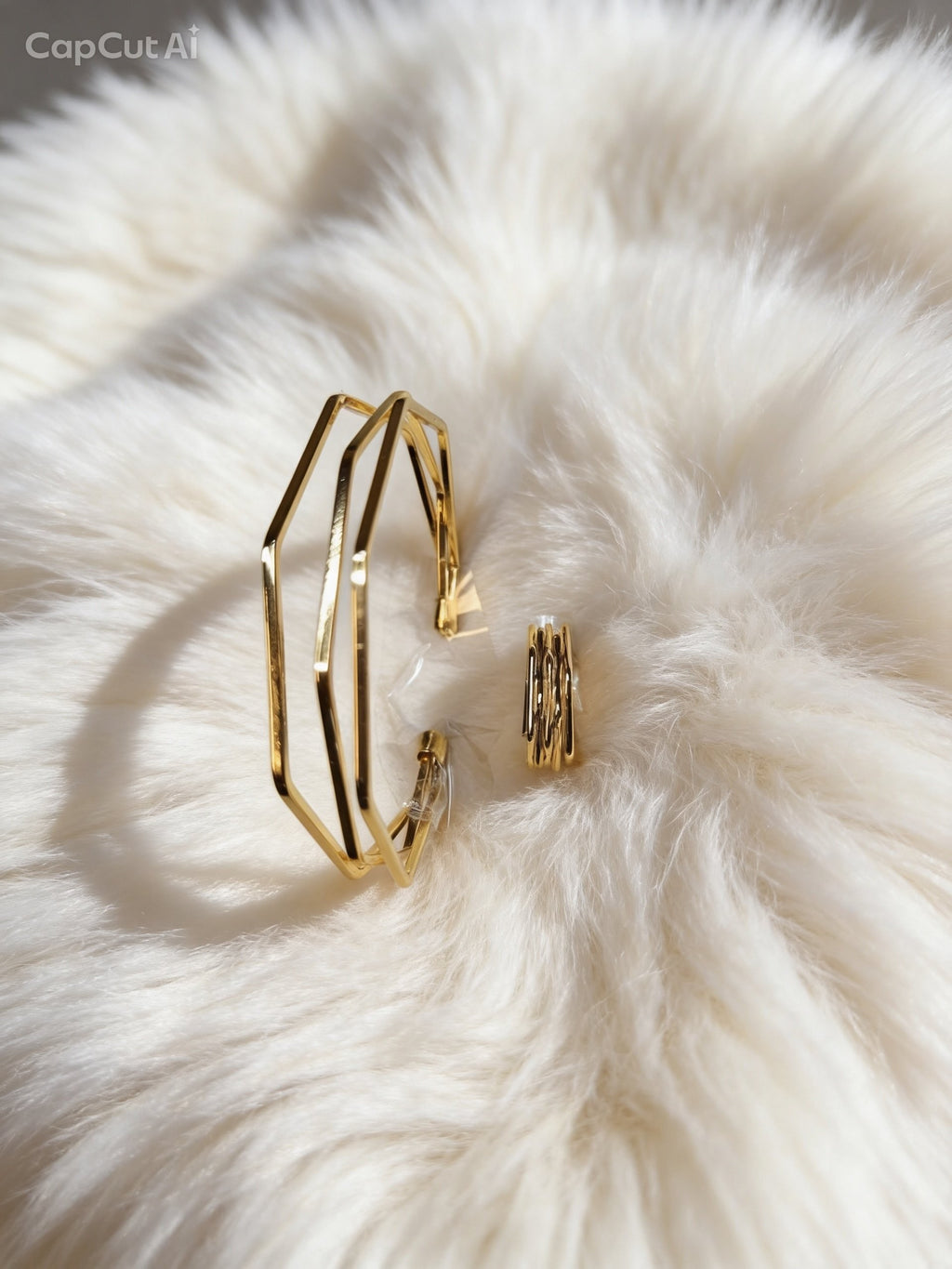 Gold Cuff Bangle & Ring Set