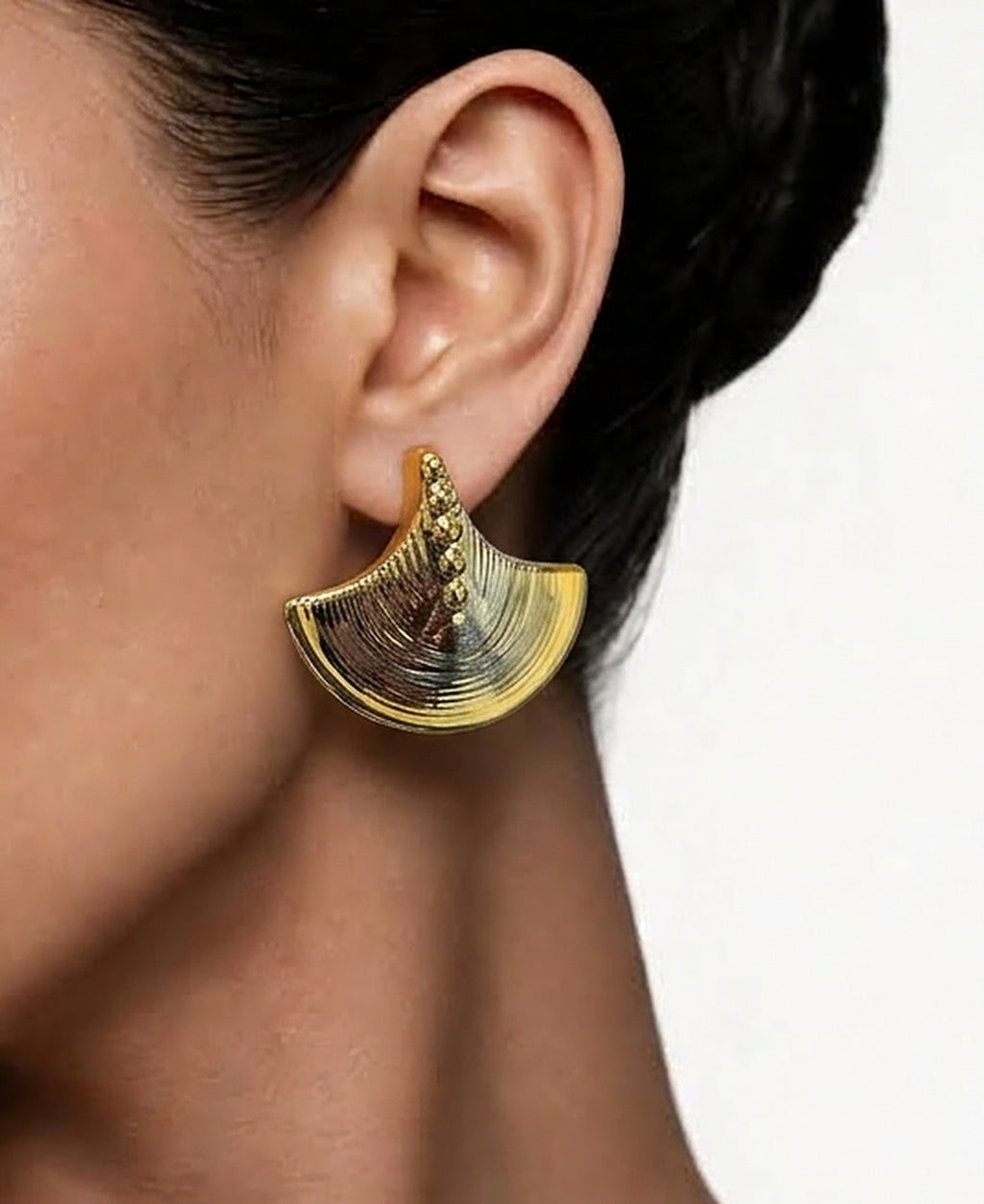Half Moon Stud Earrings