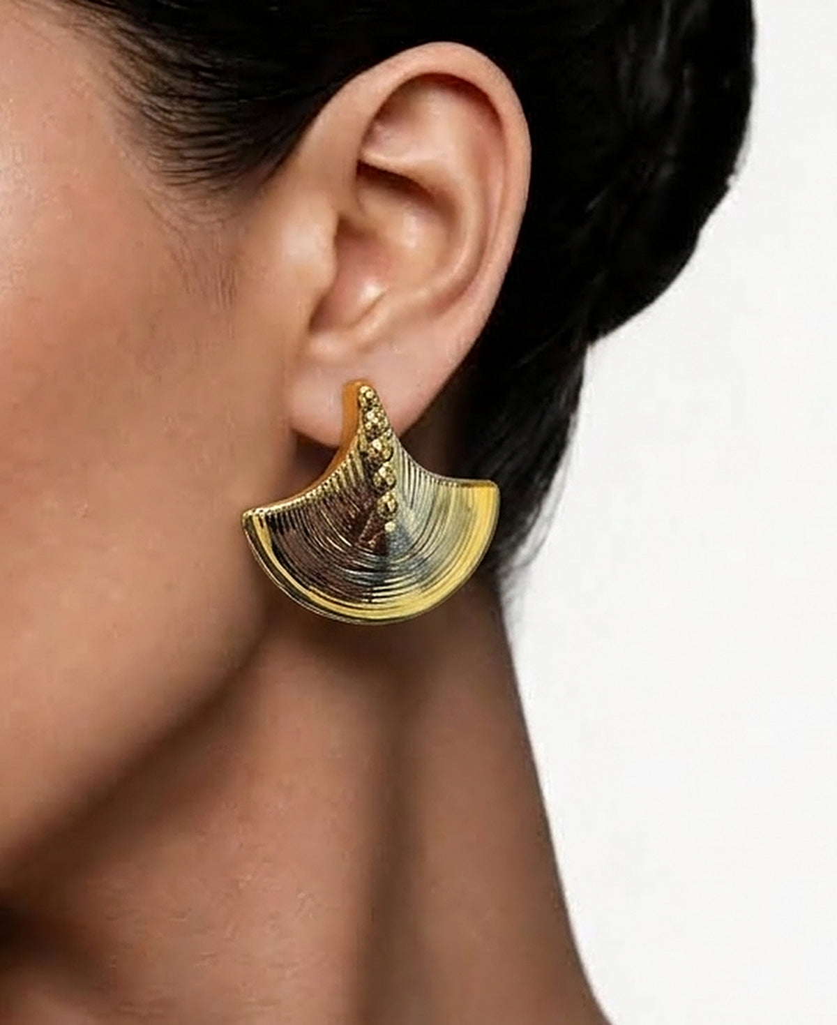 Half Moon Stud Earrings